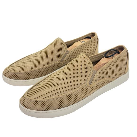 Flag Ltd Napa Glove Leather Slip‑On Loafer Men 11M Tan Perforated Casual Shoe - Picture 1 of 10